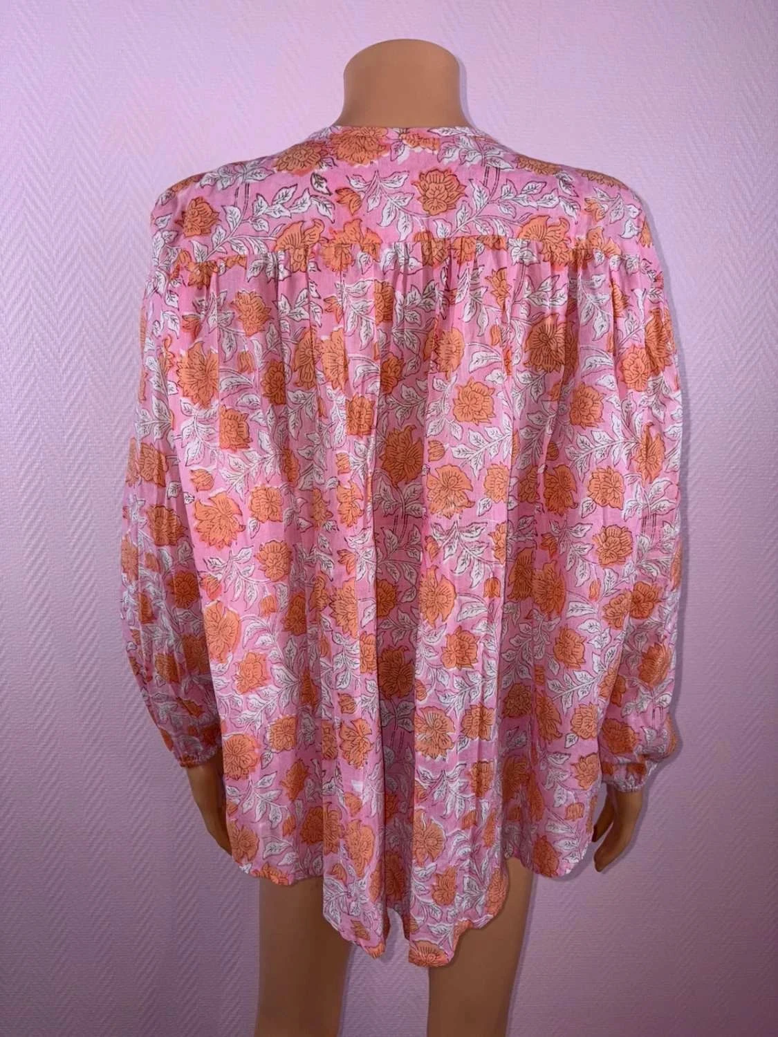 Blusa estilo chemise Nina farre talla l – photo 3